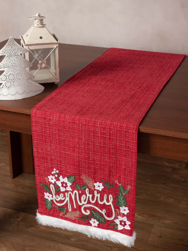 Προϊόν Χριστουγεννιάτικη τραβέρσα HP52779X (35cm x 160cm) κόκκινη Εικόνα
