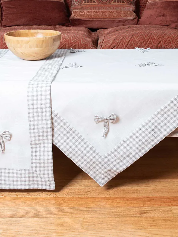 Προϊόν καρέ (90cm x 90cm) bow ivory/μπεζ Εικόνα