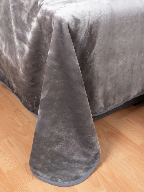 Προϊόν Βελουτέ κουβέρτες (220cm x 240cm) ανοιχτό γκρί Εικόνα