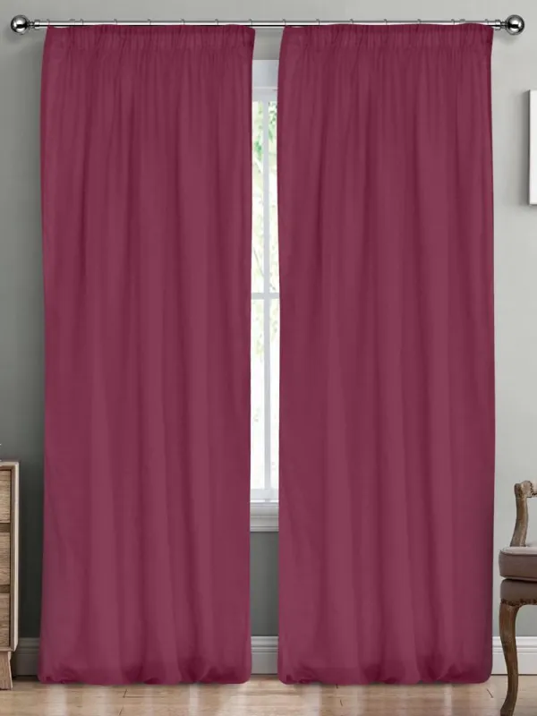 Προϊόν LINO ΚΟΥΡΤΙΝΑ LINE ΜΕ ΤΡΕΣΑ 304 BURGUNDY 145X295 Εικόνα