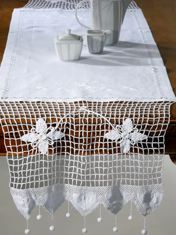 Προϊόν Τραβέρσα Ρουμάνικη (50cm x 200cm) λευκή Εικόνα