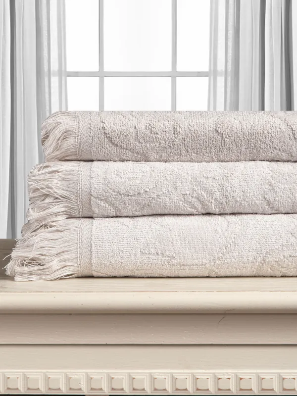 Προϊόν Βαμβακερή ζακάρ πετσέτα ALICIA 520gsm (40cm x 60cm) silver Εικόνα