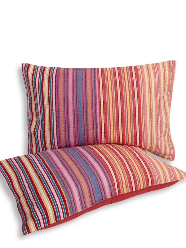 Προϊόν Μαξιλαροθήκη patch (50cm x 72cm) ριγέ πορτοκαλί τεμάχιο Εικόνα