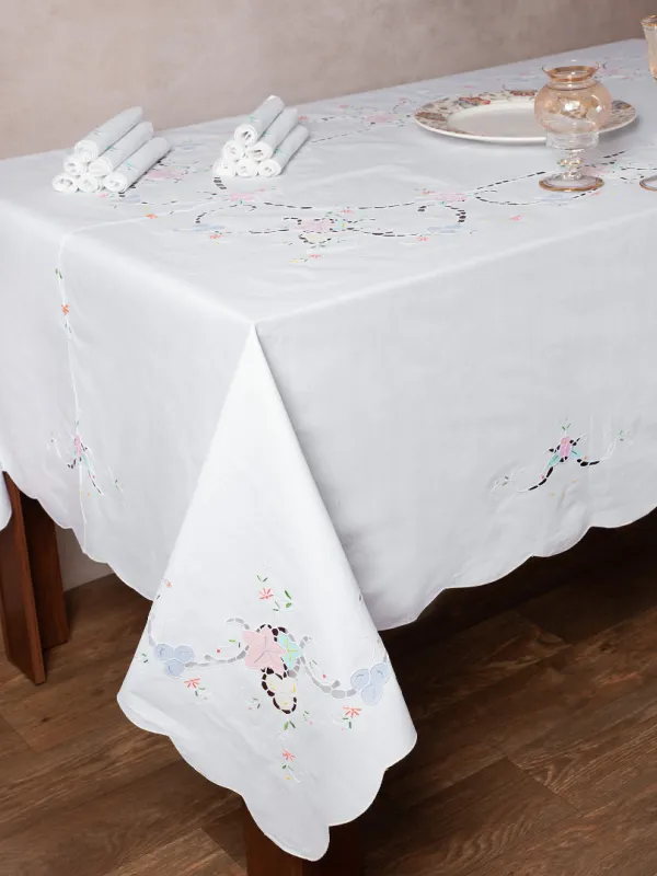 Προϊόν Χειροποίητο κοφτό τραπεζομάντηλο 2778 (170cm x 310cm) λευκό Εικόνα