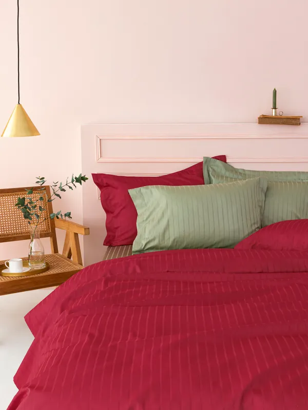 Προϊόν Σεντόνι Υπέρδιπλο 240x270 Sateen Riga BORDEAUX Εικόνα