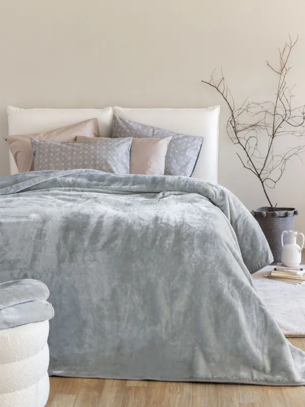 Προϊόν Κουβέρτα Βελουτέ 240x260 DREAM VELOUR/4 ASH Εικόνα