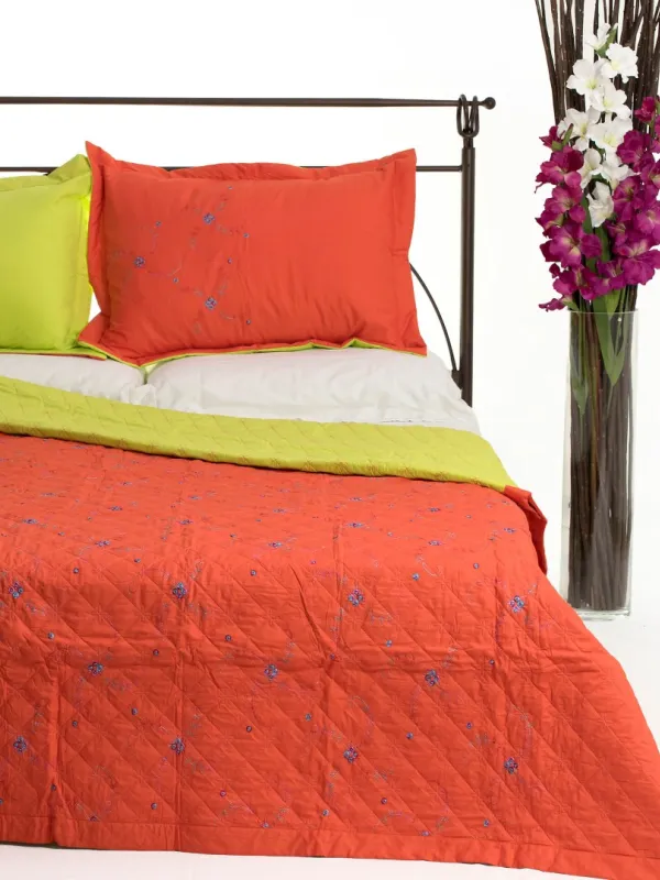 Προϊόν ΚΟΥΒΕΡΛΙ σετ (220cm x 240cm + 2 x 50cm x 70cm)  024 πορτοκαλί Εικόνα