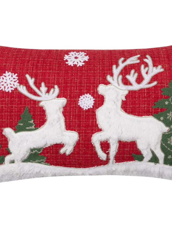 Προϊόν Χριστουγεννιάτικη μαξιλαροθήκη HP52157M (35cm x 60cm) κόκκινη Εικόνα