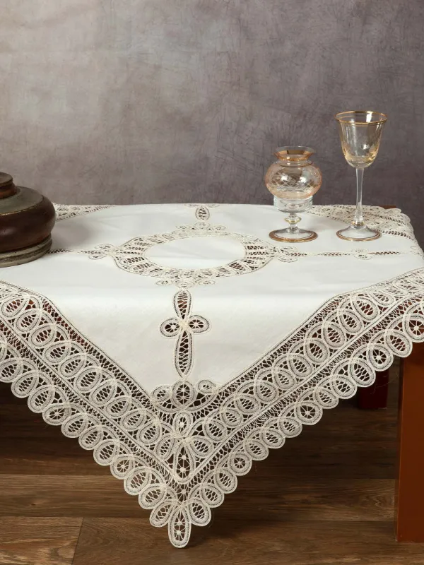 Προϊόν Τραπεζομάντηλα 4002 (140cm x 180cm) μπέζ Εικόνα