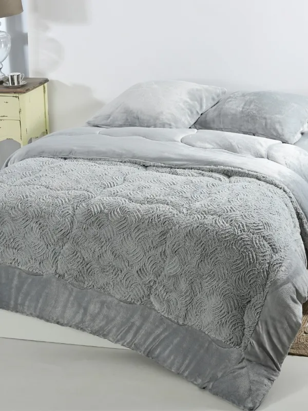 Προϊόν Κουβερτοπάπλωμα pv plush (220cm x 240cm) blue silver Εικόνα