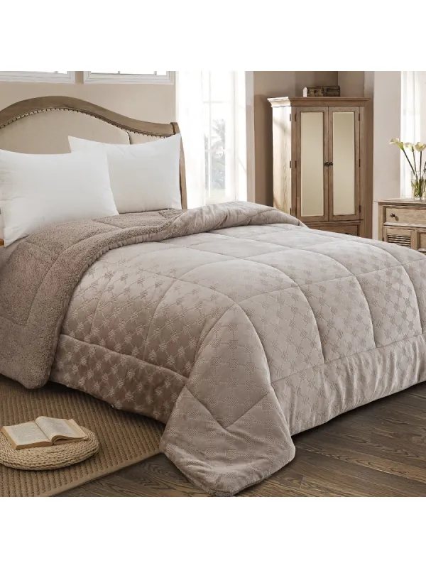 Προϊόν ΚΟΥΒΕΡΤΟΠΑΠΛΩΜΑ ΥΠΕΡΔΙΠΛΟ 220X240 ADAM HOME (825) TAUPE Εικόνα