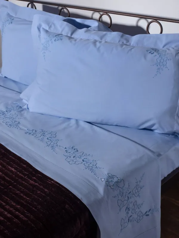 Προϊόν ΧΕΙΡΟΠΟΙΗΤΟ ΑΠΛΙΚΕ ΣΕΝΤΟΝΙ NJ01 ΤΕΣΣΑΡΩΝ ΤΕΜΑΧΙΩΝ (225CM X 270CM) ΣΙΕΛ Εικόνα