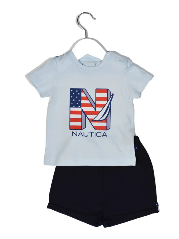 Προϊόν Design 11 Σετ T-Shirt & Shorts Jersey Light Blue / Navy 68cm 3-6 μηνών Εικόνα