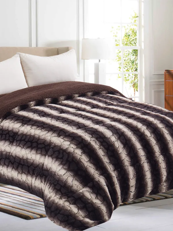 Προϊόν Κουβερτοπάπλωμα animal (220cm x 240cm) σκούρο καφέ Εικόνα