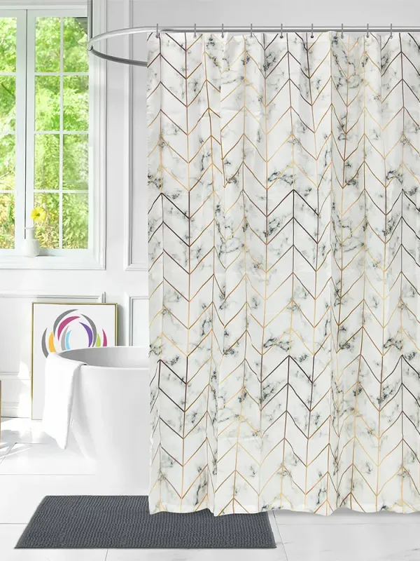 Προϊόν LINO ΚΟΥΡΤΙΝΑ ΜΠΑΝΙΟΥ MARMOR 180X200 Εικόνα