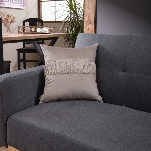 Προϊόν Μαξιλαροθήκη Velvet 07 Με Κρόσι - 30x50cm με γέμιση Εικόνα