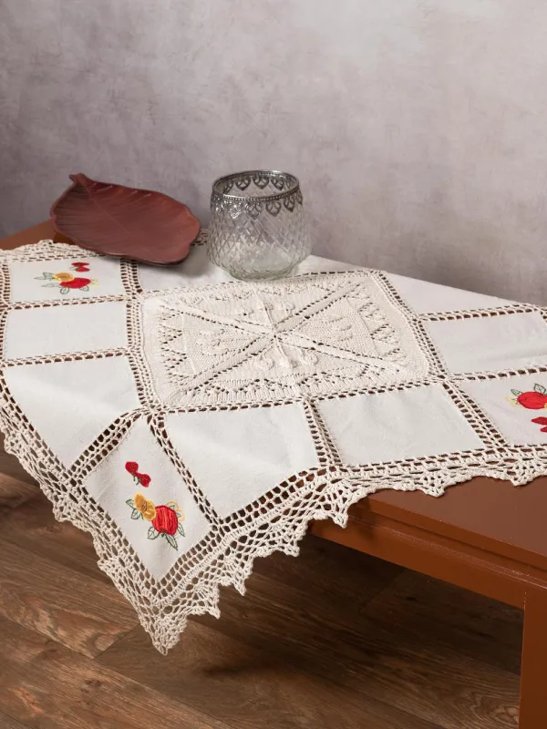 Προϊόν Καρέ με πλεκτό και απλικέ (90cm x 90cm) 030 φρούτα Εικόνα