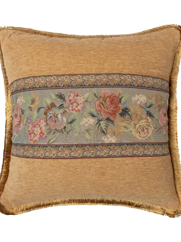 Προϊόν Μαξιλαροθήκη με κρόσσι 572 (65cm x 65cm) χρυσό Εικόνα