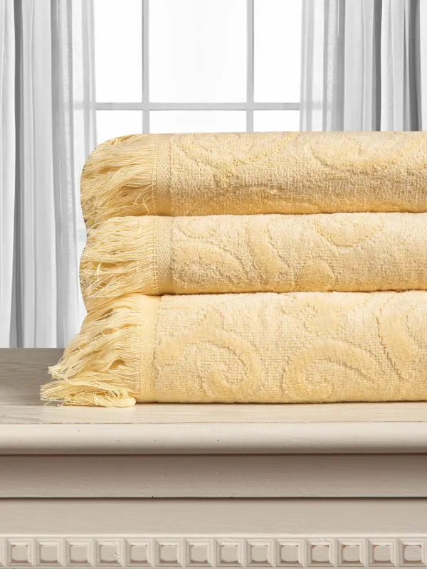 Προϊόν Βαμβακερή ζακάρ πετσέτα ALICIA 520gsm (80cm x 150cm) κίτρινο Εικόνα