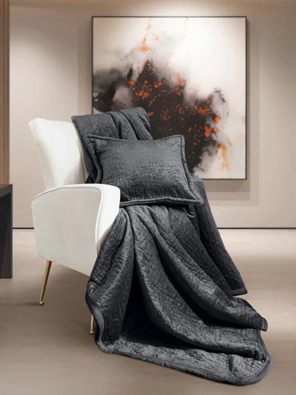 Προϊόν Ριχτάρι Bolzano Anthracite + Διακοσμητικό Μαξιλάρι Εικόνα