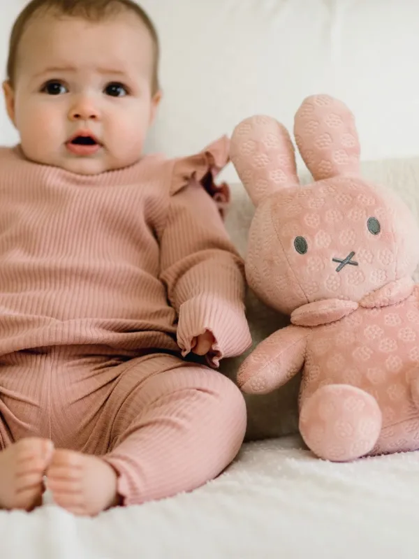 Προϊόν Λούτρινο Από Βελουτέ Ύφασμα 30cm Ροζ Miffy Flowers Εικόνα