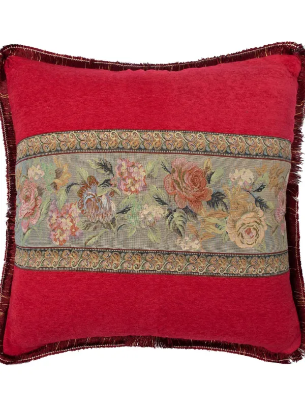 Προϊόν Μαξιλαροθήκη με κρόσσι 572 (45cm x 45cm) κόκκινο Εικόνα