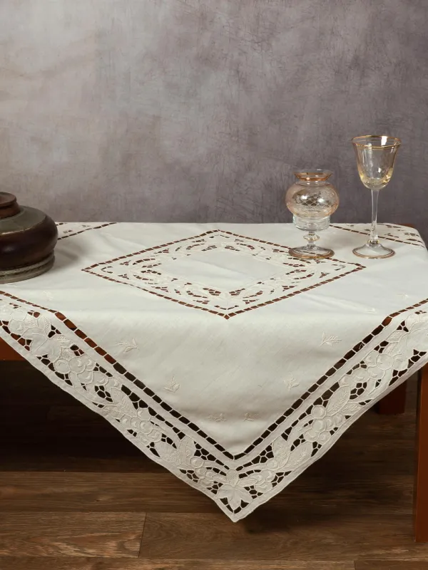 Προϊόν Χειροποίητο κοφτό καρέ 2154 (90cm x 90cm) εκρού Εικόνα