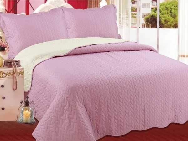 Προϊόν ΚΟΥΒΕΡΛΙ σετ (220cm x 240cm + 2 x 50cm x 70cm) φύλλο amethyst Εικόνα