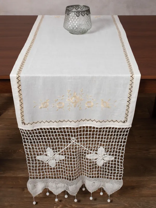 Προϊόν Τραβέρσα Ρουμάνικη (50cm x 200cm) εκρού Εικόνα