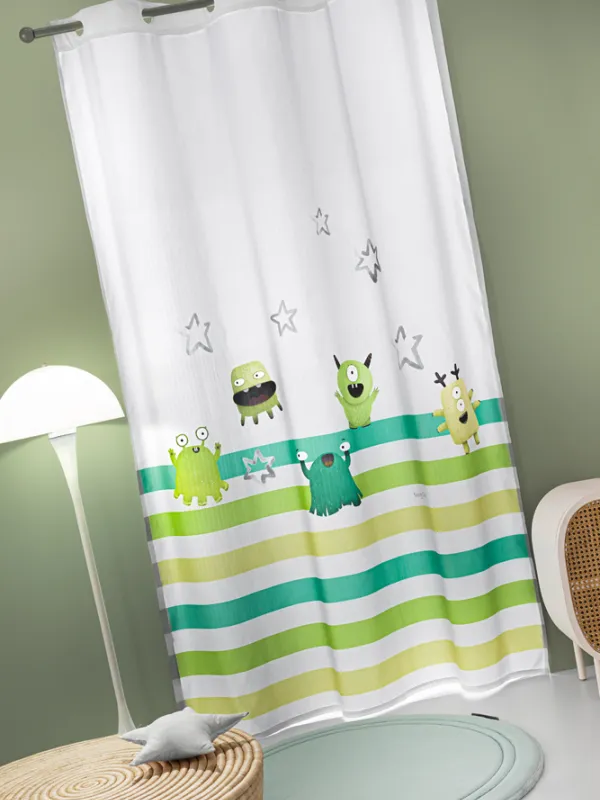 Προϊόν Κουρτίνα Soft - Touch Monsters Lime με Τρουκς  Εικόνα