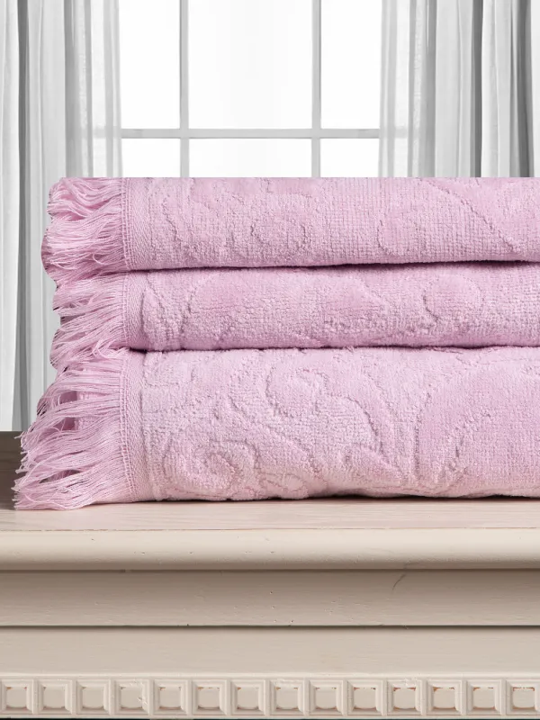 Προϊόν Βαμβακερή ζακάρ πετσέτα ALICIA 520gsm (50cm x 100cm) ρόζ Εικόνα