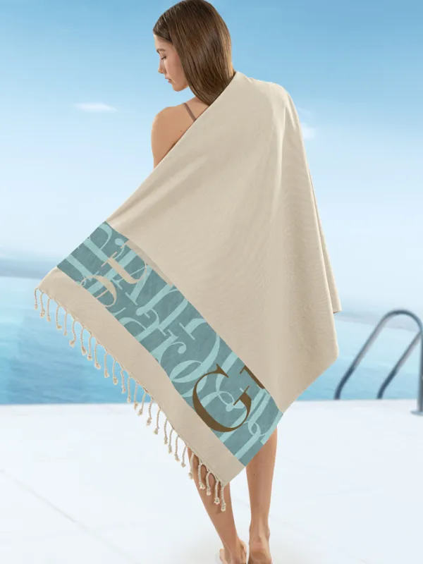 Προϊόν Πετσέτα Θαλάσσης - Παρεό Pestemal 25 Beige  Εικόνα