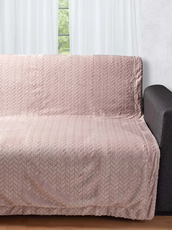 Προϊόν Διακοσμητικό fleece ριχτάρι με sherpa  (150cm x 200cm) λιλά Εικόνα