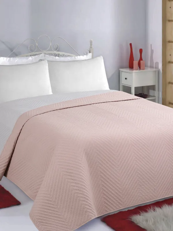 Προϊόν ΚΟΥΒΕΡΛΙ σετ (170cm x 220cm) BONES pink/grey Εικόνα