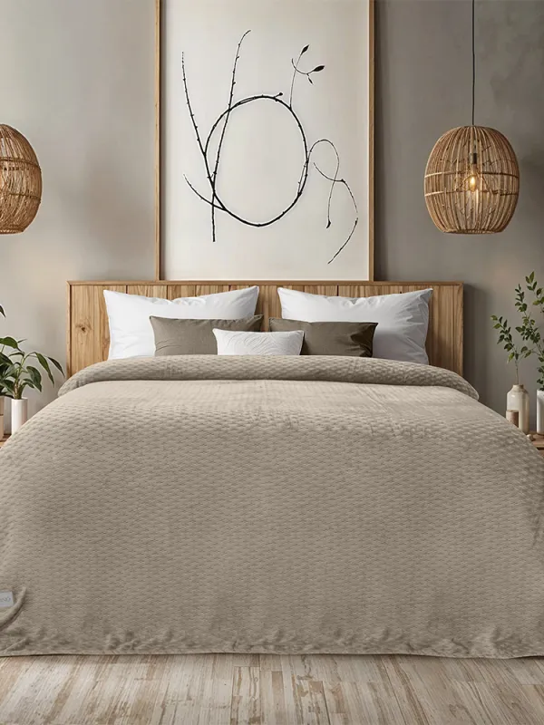 Προϊόν LINO Κουβέρτα Υπέρδιπλη (220x240) Flannel Lofti Taupe Εικόνα