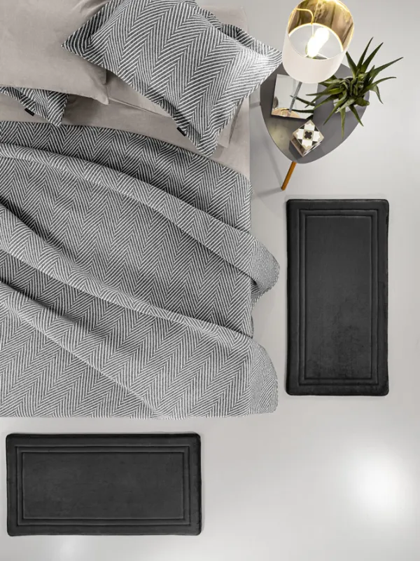 Προϊόν Σετ 2τμχ Χαλί Softy Black Εικόνα