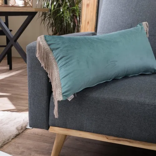 Προϊόν Μαξιλαροθήκη Velvet 15 Με Κρόσι (30x60cm) - 30x60cm με γέμιση Εικόνα