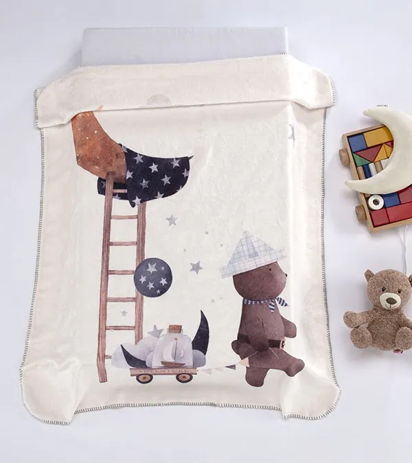 Προϊόν Κουβέρτα Lumpy 80Χ110cm Μπεζ Σκάλα MORA Εικόνα