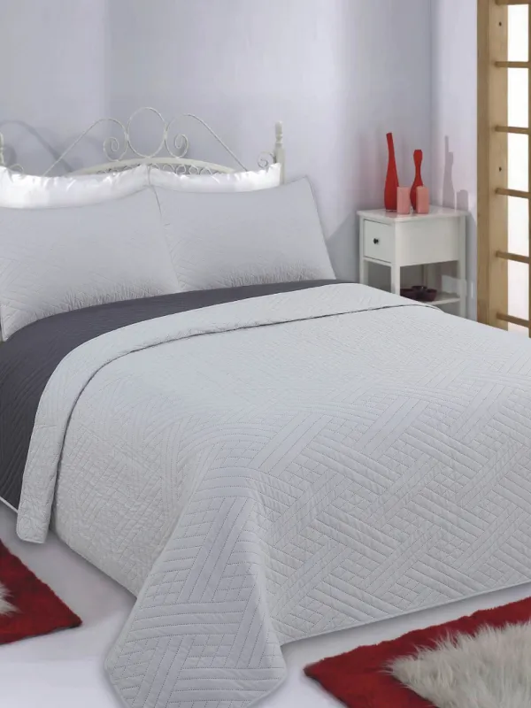 Προϊόν ΚΟΥΒΕΡΛΙ σετ (220cm x 240cm + 2 x 50cm x 70cm) DIAMOND grey/anthracite Εικόνα