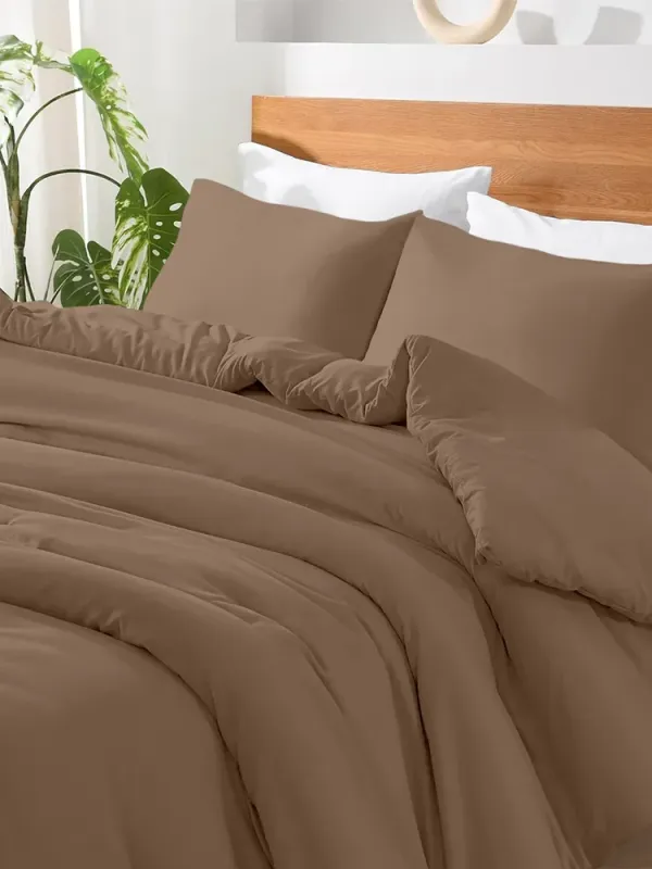 Προϊόν LINO ΣΕΝΤΟΝΙ BASICO MOCCA 160X200+30 Εικόνα