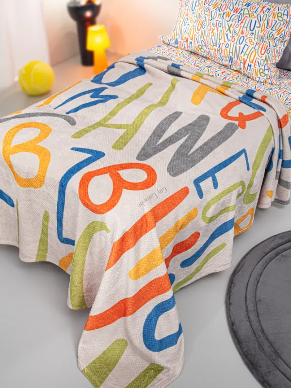 Προϊόν Παιδική Κουβέρτα Ultrasoft Letters Multi  Εικόνα