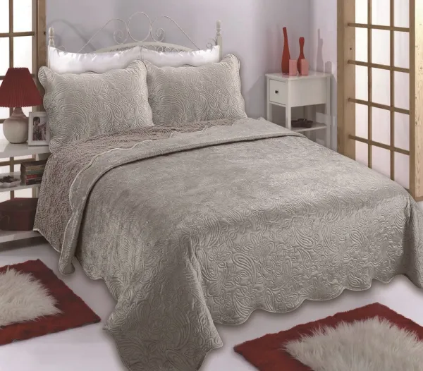 Κουβέρτα βελούδο με sherpa NX2211 (220cm x 240cm + 2x50cm x 70cm) beige