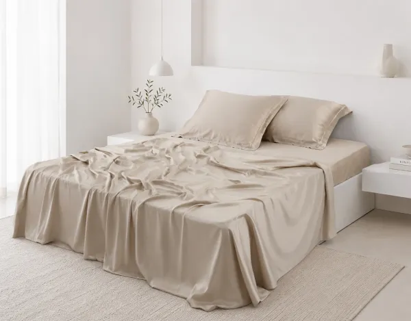 Σετ σεντόνια bamboo 300TC (270cm x 290cm) μπέζ
