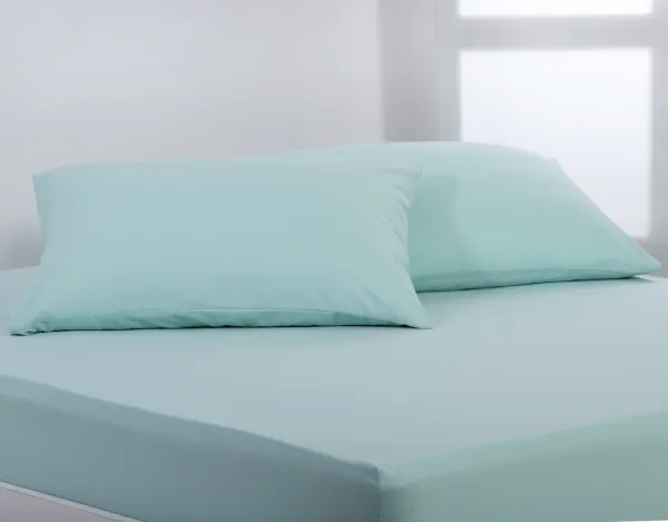 Βαμβακερό σετ μαξιλαροθήκες essentials (52cm x 72cm ) misty jade