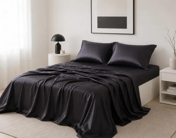 Σετ σεντόνια bamboo 300TC (270cm x 290cm) σκούρο γκρί