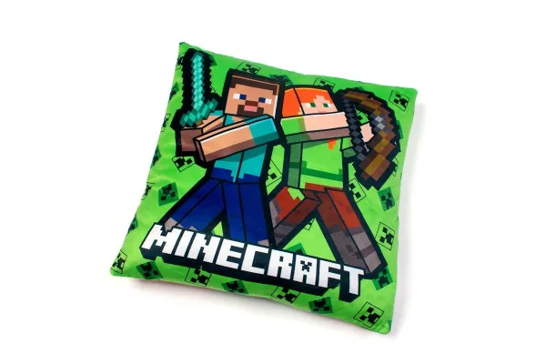 Βελούδινο Μαξιλάρι Mojang Minecraft 12 38x38 Light Green 100% Velboa