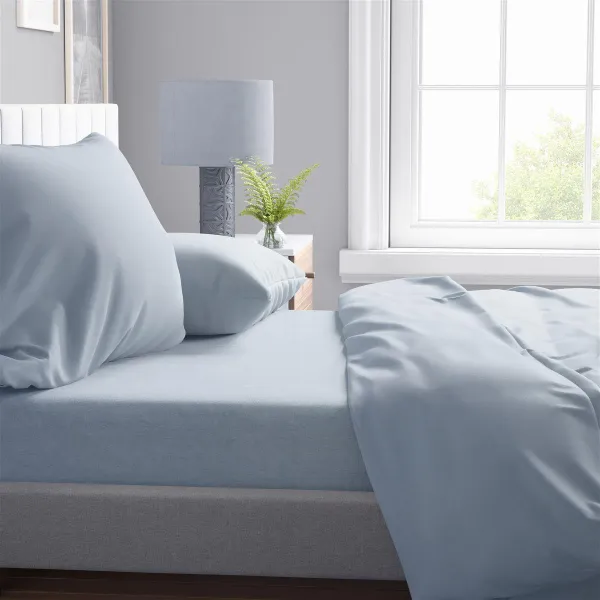 Παπλωματοθήκη Solid 505 220X240 Light Blue-Grey 100% Cotton