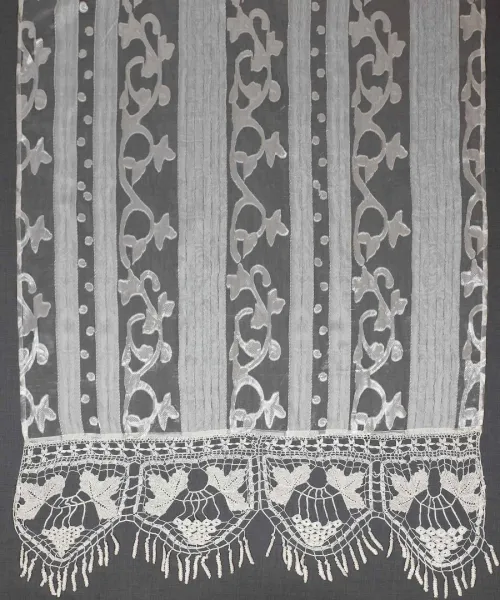 κουρτίνα 014 (90cm x 130cm) λευκό με τιράντα