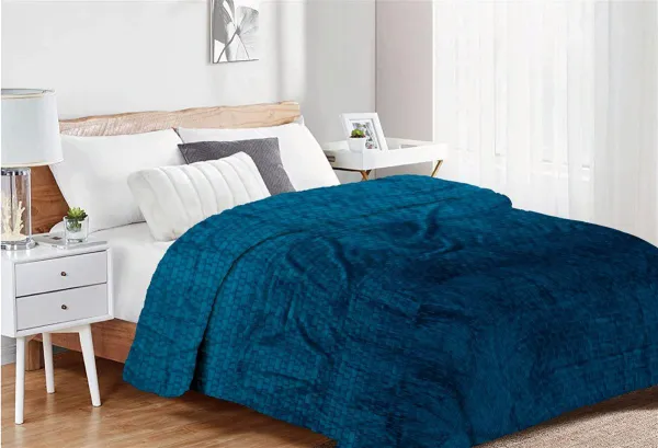Κουβέρτα Coral Fleece Jacquard Brick 03 160X220 Petrol 100% Polyester