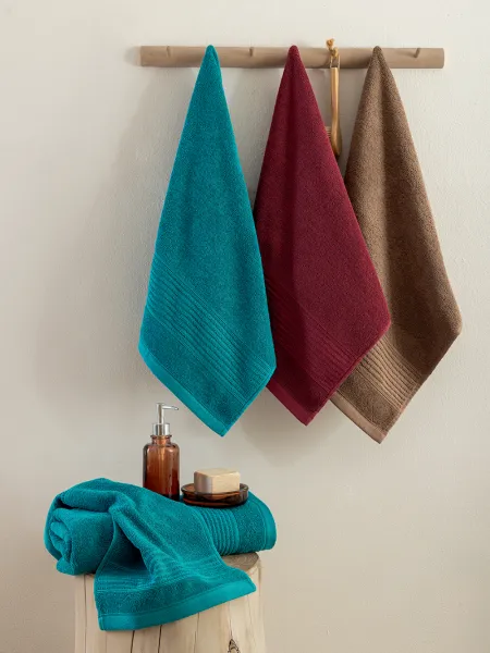 Πετσέτα Χεριών Towels Collection 30x50 ROKE PETROL